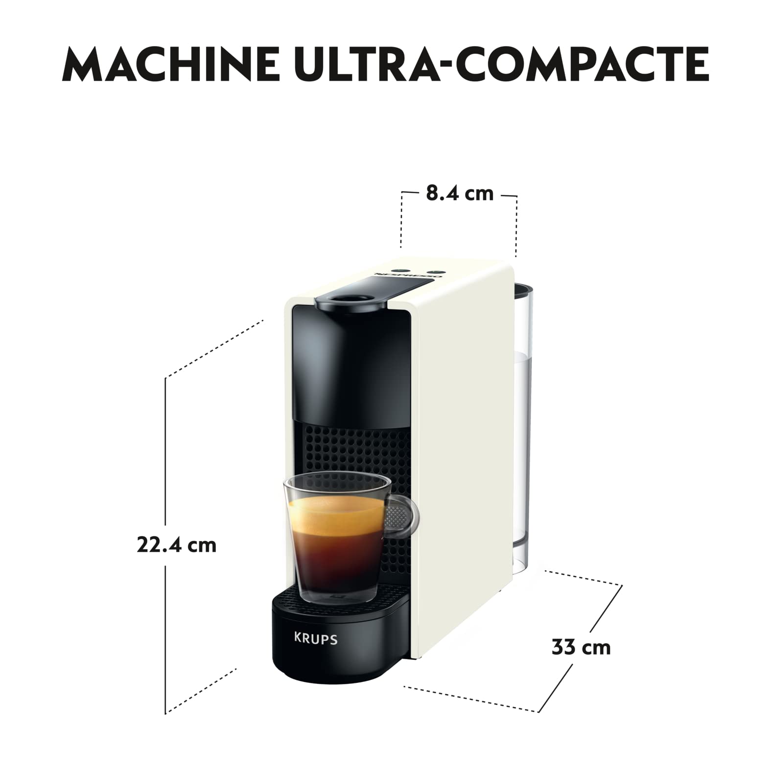 Cafetière à Capsules Essenza Mini Blanche - Compacte et Légère