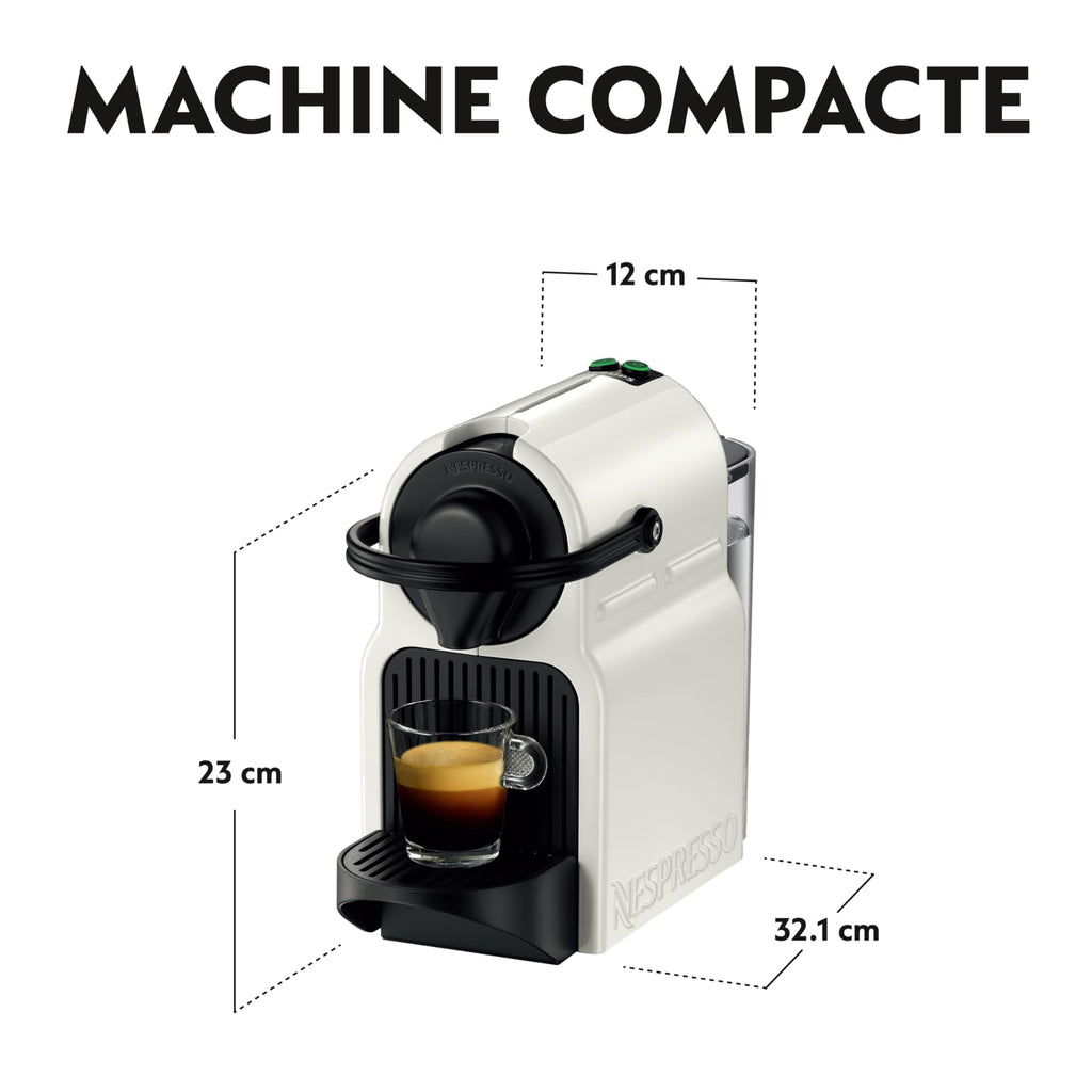 Machine à Café Inissia Blanche - 19 Bars, Réservoir 0,7L