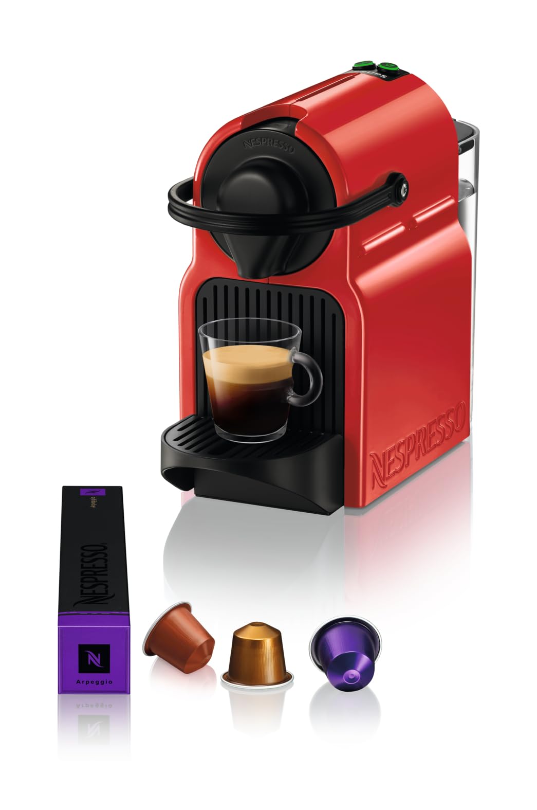 Machine à Café Inissia Rouge - Cafetière Espresso Compacte