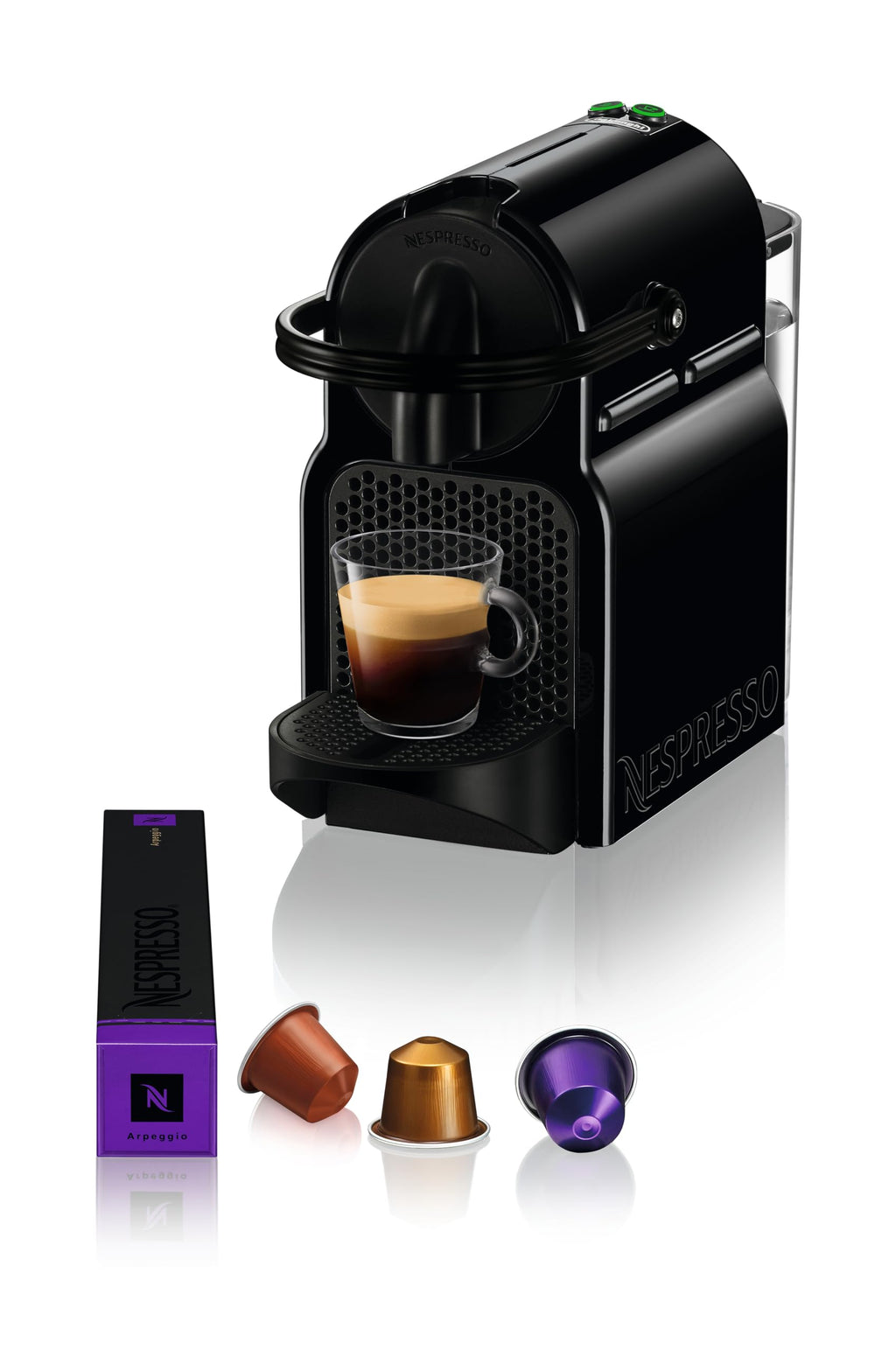 Machine à Café à Capsules Inissia Noir - Design Compact, 19 Bars, 1260W